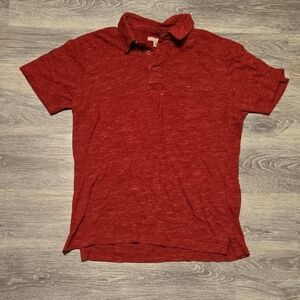 Cape Juby Red Space Dye Polo Sz Small